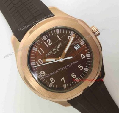 Replica PATEK PHILIPPE Aquanaut Automatic Men's Watch Brown Dial Brown Rubber band